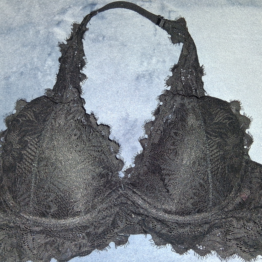 PINK by Victoria's Secret Black Lace Bralette Size XS